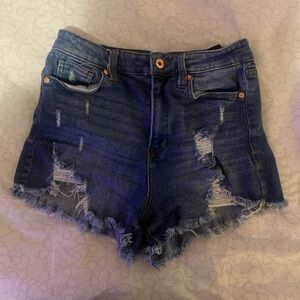 Kendall & Kylie Blue Distressed Jean Shorts